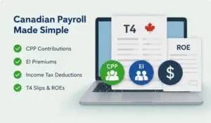 canadian payroll made simple cpp ei income tax deductions t4 slips