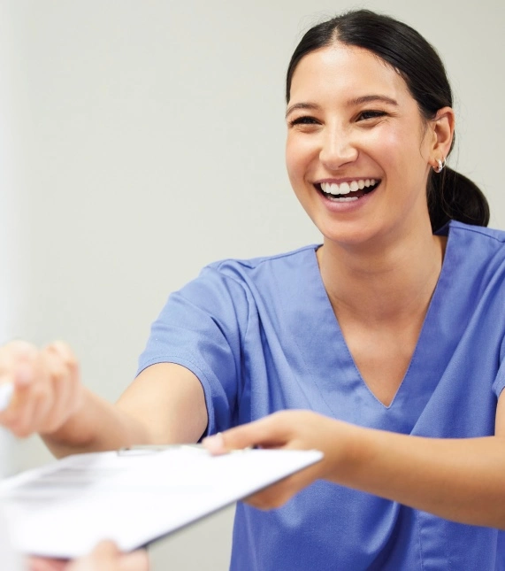 Dental assistant program trainee