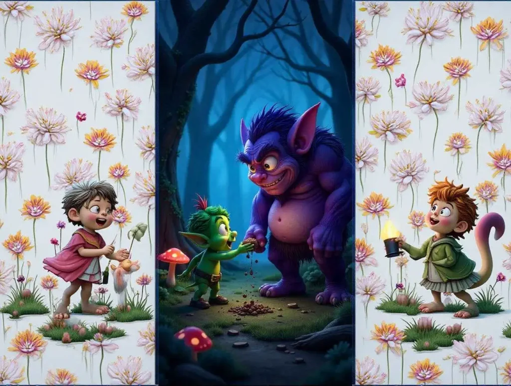 2D animation characters are shown in a picture