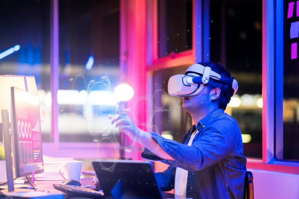A man using latest technology