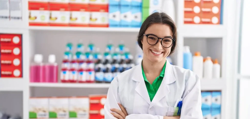 a pharmacy technician working in a pharmacy