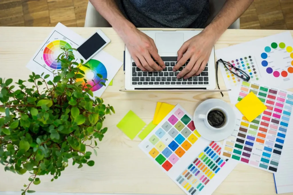 a woman doing a diploma in graphic design program